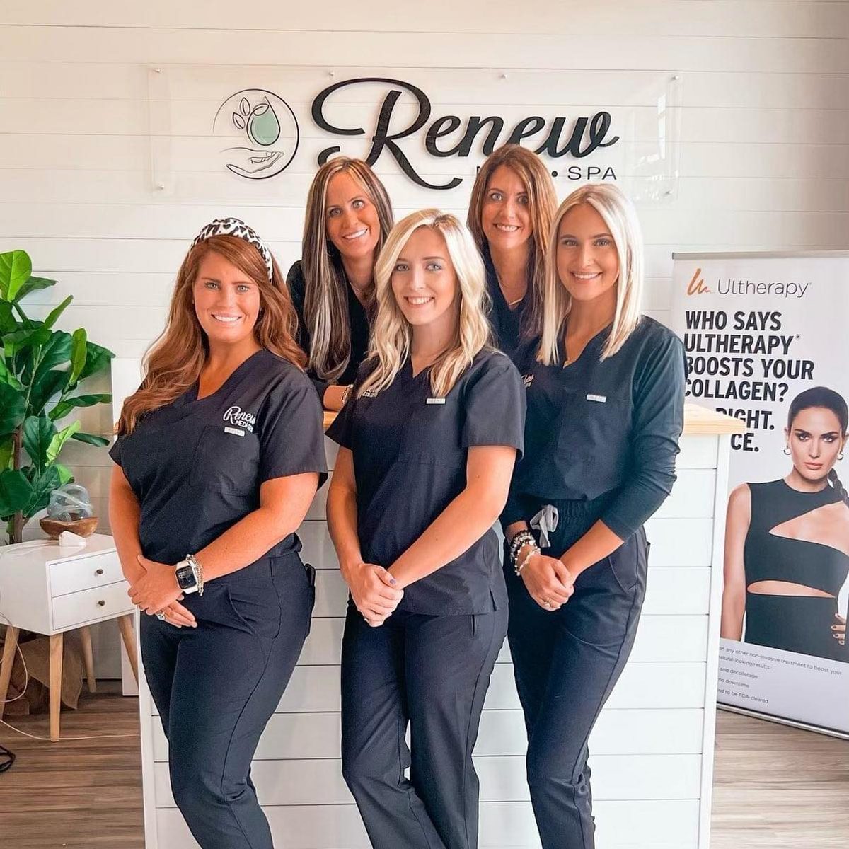 Renew Medi Spa team at the reception desk